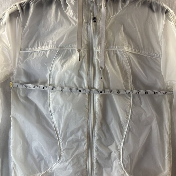 Lululemon Lightweight Hooded Windbreaker Jacket White Size S Nylon - Picture 4 of 8